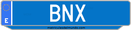 Matrícula de taxi BNX