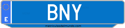 Matrícula de taxi BNY