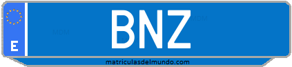 Matrícula de taxi BNZ