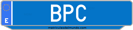 Matrícula de taxi BPC