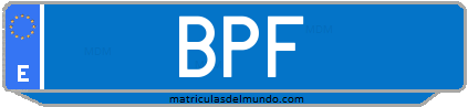 Matrícula de taxi BPF