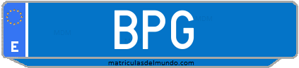Matrícula de taxi BPG