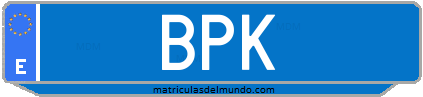 Matrícula de taxi BPK