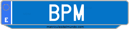 Matrícula de taxi BPM