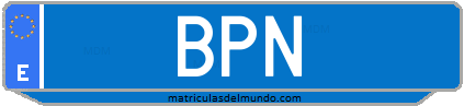 Matrícula de taxi BPN