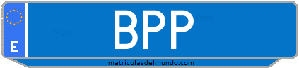 Matrícula de taxi BPP