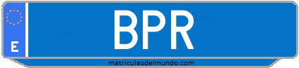 Matrícula de taxi BPR