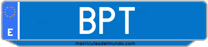 Matrícula de taxi BPT