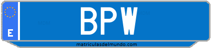 Matrícula de taxi BPW