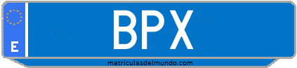 Matrícula de taxi BPX