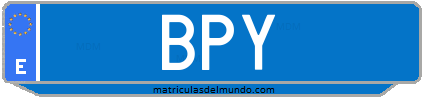 Matrícula de taxi BPY