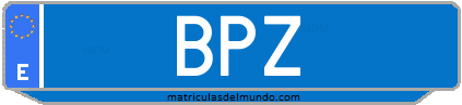 Matrícula de taxi BPZ