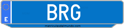 Matrícula de taxi BRG