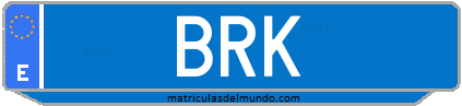 Matrícula de taxi BRK