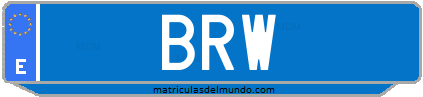 Matrícula de taxi BRW