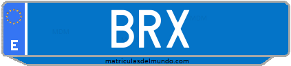Matrícula de taxi BRX