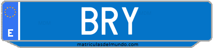 Matrícula de taxi BRY