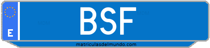 Matrícula de taxi BSF