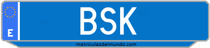 Matrícula de taxi BSK