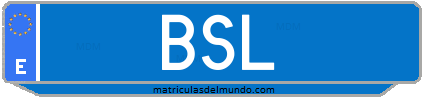 Matrícula de taxi BSL