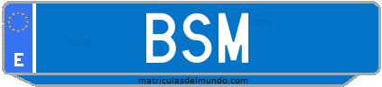 Matrícula de taxi BSM