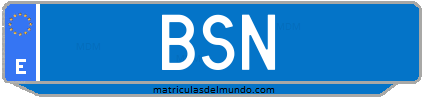 Matrícula de taxi BSN