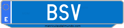 Matrícula de taxi BSV