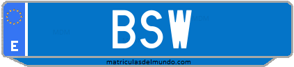 Matrícula de taxi BSW