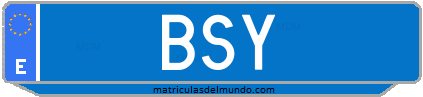 Matrícula de taxi BSY