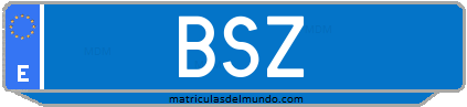 Matrícula de taxi BSZ