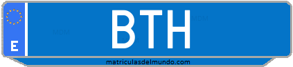 Matrícula de taxi BTH