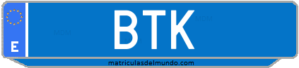 Matrícula de taxi BTK