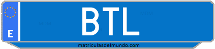 Matrícula de taxi BTL