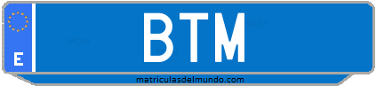 Matrícula de taxi BTM