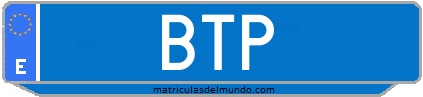 Matrícula de taxi BTP