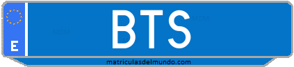 Matrícula de taxi BTS