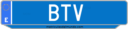 Matrícula de taxi BTV