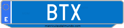 Matrícula de taxi BTX
