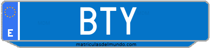 Matrícula de taxi BTY