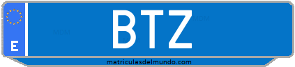 Matrícula de taxi BTZ