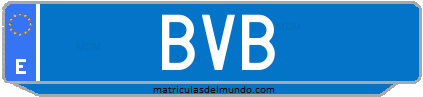 Matrícula de taxi BVB