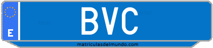 Matrícula de taxi BVC
