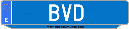 Matrícula de taxi BVD