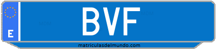 Matrícula de taxi BVF