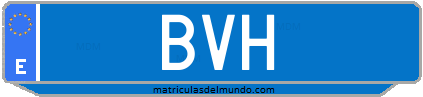 Matrícula de taxi BVH