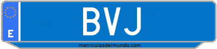 Matrícula de taxi BVJ