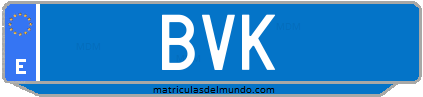 Matrícula de taxi BVK