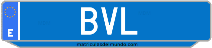 Matrícula de taxi BVL