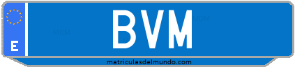 Matrícula de taxi BVM