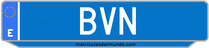 Matrícula de taxi BVN